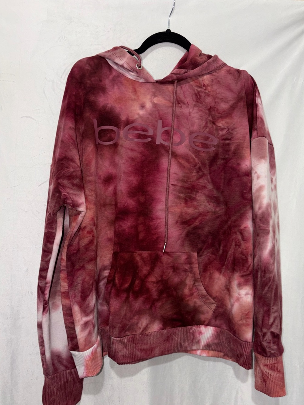 bebe Tie-Dye Hoodie in Rose and Blush